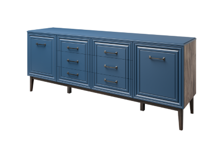 Комод 6 ящиков Гориция, Сапфировый 