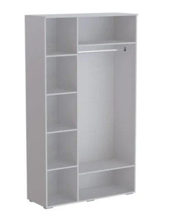 Шкаф трехстворчатый Ливерпуль, белый /бетон светлый 