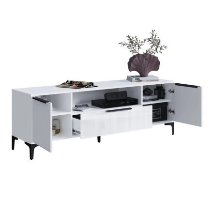 Тумба ТВ 1,65 Кимберли, Белый/Белый глянец 