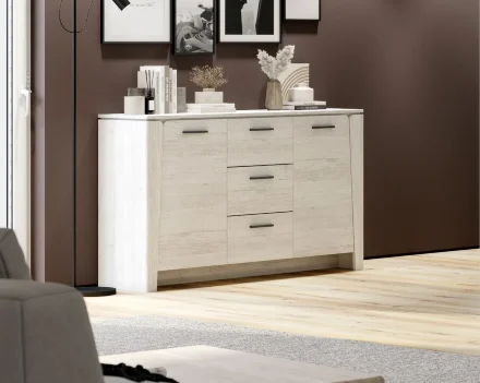 Тумба 2 двери 3 ящика Мальта, Дуб винтерберг 